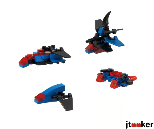 Four Micro Police Spaceships
