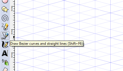 Figure 5: Draw Bezier curves and straight lines button