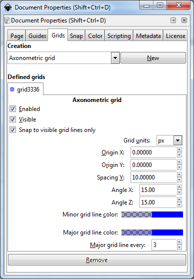 Figure 3: Instructions document properties