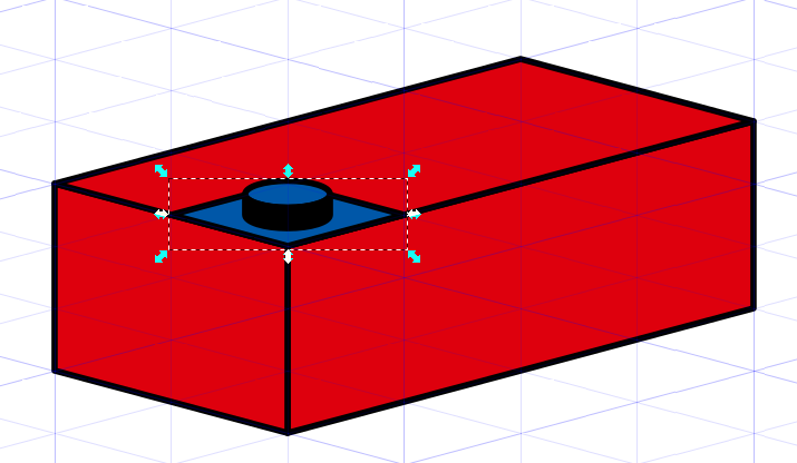 Figure 17: Blue stud on a red brick